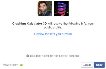 Graphing Calculator 3D facebook app