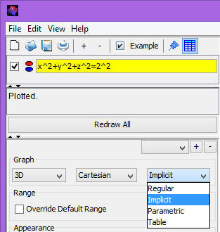 Implicit equation 3d