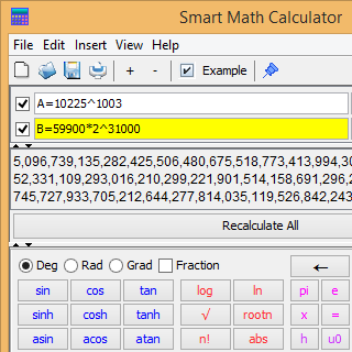 Precise calculator