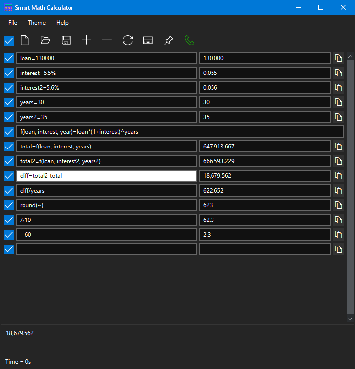 Multiple Variables Calculator