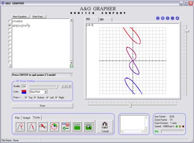 graph of a complex 2D equation with sheet grids on